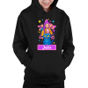 Rumi, Mira i Zoey - detská mikina s kapucňou pre fanúšikov huntrix kpop demon hunters - personalizovaný produkt - Koszulkowy | 128 | Čierna | Mikina s kapucňou - detská