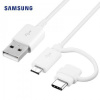Dátový kábel Samsung EP-DG930DWE 1,5 m 2in1 micro USB / Typ C (bulk) originál