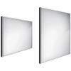 Čierne LED zrkadlo do kúpeľne Nimco 80x70 cm IP 44 ZPC 13003-90
