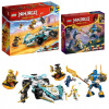 LEGO Ninjago Zane's Dragon Spinjitzu pretekárske auto 71791 + LEGO Ninjago Jay's Mech Battle Set 71805 (LEGO Zane's Dragon Spinjitzu Car 71791 + Jay's Robot Battle Pack 71805)