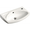 AQUALINE 45 x 28cm umývadlo malé, s otvorom, s prepadom, biele, 91451