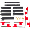 SILVER TOOLS Sústružnícke nože - 27 kusov - 16*16 mm + 12*12 mm s vymeniteľnými čepeľami