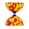 Vyvážené ložiskové JESTER diabolo od JuggleDream Farba: Červeno-žlutá