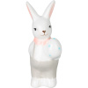 Dekorácia MagicHome, Zajačik s vajíčkom, veľkonočný, 5x5,9x10,7 cm