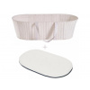 AHOJBABY Mojžíšův košík pro miminko Paper Dream white + matrac Airdream AHB11479