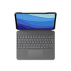 Logitech Combo Touch - Klávesnice a pouzdro - s trackpad - podsvícení - Apple Smart connector - QWERTZ - švýcarská - oxfordská šedá - pro Apple 12.9-inch iPad Pro (5. generace)