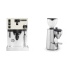 Rancilio Silvia PRO X, white + Rocket Espresso SUPER FAUSTO, chrome