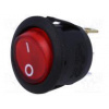 ROCKER SPST pol 2 OFF-(ON) 10A/250VAC červená tlejivka 230V