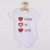 Body s potlačou New Baby MADE IN LOVE - darčekové balenie Podľa obrázku 68 (4-6m)