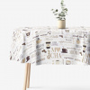 Goldea oválny teflónový obrus - kávové menu 120 x 180 cm