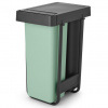 Brabantia Zabudovaný odpadkový kôš SORT & GO 2x 30 l, tmavo sivá / nefritovo zelená, plast