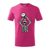Basketbal kostra - Tričko detské bavlnené - 158 cm/12 rokov ( Malinová )
