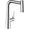 HANSGROHE Metris M71 páková drezová batéria Eco s vyťažiteľnou sprškou s prepínaním, 2jet, sBox, výška výtoku 220 mm, chróm, 73823000