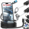 INŠPEKČNÁ KAMERA DUAL 2MPx WiFi USB-C ANDROID IOS ENDOSKOP 3M IP67 PRE RÚRKY