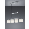 Trio - GARDA Trio - závesná lampa - biely textil + kov - 770mm