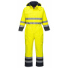 PORTWEST HI-VIS BIZFLAME S775/ Nehorľavá reflexná kombinéza do dažďa, antistatická - HV žltá/námorná modrá XXL