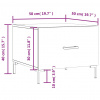 vidaXL Konferenčné stolíky 2 ks dub sonoma 50x50x40cm kompozitné drevo - Hnedá - 78566-33073