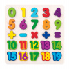 Woody Puzzle - číslice masívne na doske