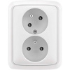 ABB Tango dvojzásuvka biela 5513A-C02357 B s clonkami