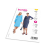 Strih Burda 5861 - Puzdrové šaty, šaty s detailom mašle