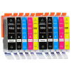 10 x XXL TUŠE PRE CANON Pixma IP7250 MG5650 MG5550