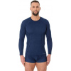Brubeck Men s Long -Sleeeved Active Wool Navy Blue R. XXL (LS12820)
