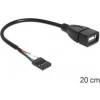 Delock USB externý - USB interný 0,2 m čierna (83291)