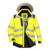 PORTWEST HI-VIS PW369 / Zimná reflexná bunda, vodeodolná - HV žltá/čierna XXXL
