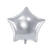 PartyDeco Fóliový balón Hviezda strieborná 48 cm