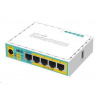 MikroTik RouterBOARD hEX PoE Lite, 650MHz CPU, 64MB RAM, 5x LAN, USB, PoE, 1x USB, vč. L4 licence RB750UPr2