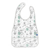 KikkaBoo Podbradník plastový s vreckom Savanna Pattern Grey sivá