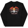 Thrasher tričko ALLEY CATS LONGSLEEVE - BLACK Veľkosť: M