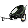HAMAX Outback One – jednomiestny vozík za bicykel vr. ramena + kočíková súprava – Green/Black, poloh 7029774000637