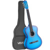 Klasická gitara 96 cm, jednoduché a presné ladenie, drevená, modrá