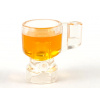 68495pb01 Transparent Stein / Cup with Molded Transparent Orange Drink Pattern (Průhledná sklenice / pohár s tvarovaným průhledným vzorem oranžového nápoje)