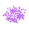 Skleněné korálky broušené Ø4 mm transparentní s průtahem Varianta: 6 fialová lila, Balení: 5 g