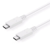 C-TECH CB-USB32-10W USB 3.2, Type-C (CM/CM), PD 100W, 20Gbps, 1m, bílý (CB-USB32-10W)