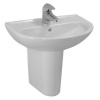 Laufen Pro - Umývadielko, 450 mm x 330 mm, 1 otvor na batériu, bez prepadu, biela H8159520001561