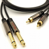 Audio kábel Nakamichi 2x RCA - 2x Jack 6,3 mm OFC 1,5 m