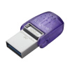 Kingston Technology DataTraveler microDuo 3C USB kľúč 128 GB USB Type-A / USB Type-C 3.2 Gen 1 (3.1 Gen 1) Nerezová oceľ, Purpurová (DTDUO3CG3/128GB)