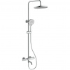 CERANO - Sprchový nástenný stĺp Selma - termostatická vaňová otočná batéria - chróm