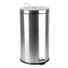 Odpadkový kôš, pedálový, kovový, 30 l, pochrómovaný