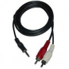 Kabel Jack (3,5 mm) M-cinch 2x M, 3m, czarny