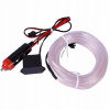 Optický kábel EL WIRE LED pásik 3 m 12 V biely