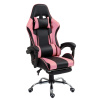Herná stolička s opierkou pre nohy AGA DS5011-BLA/PINK - ružová