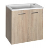 Aqualine ZOJA/KERAMIA FRESH umývadlová skrinka 49x50x24,5cm, dub platin 51047DP