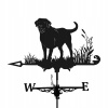 Ukazovateľ smeru vetra - Farma Labrador z nehrdzavejúcej ocele (Nerezová korouhvička Farm Labrador)