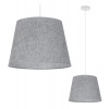 Light Home Závesné svietidlo Len, 1x šedé textilné tienidlo, (fi 38 cm), w
