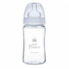 Canpol babies Fľaša širokým hrdlom ROYAL BABY modrá 240 ml