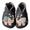 Hopi Hop Capáčky kožené Barefoot Sloník šedo-růžový Vel. M